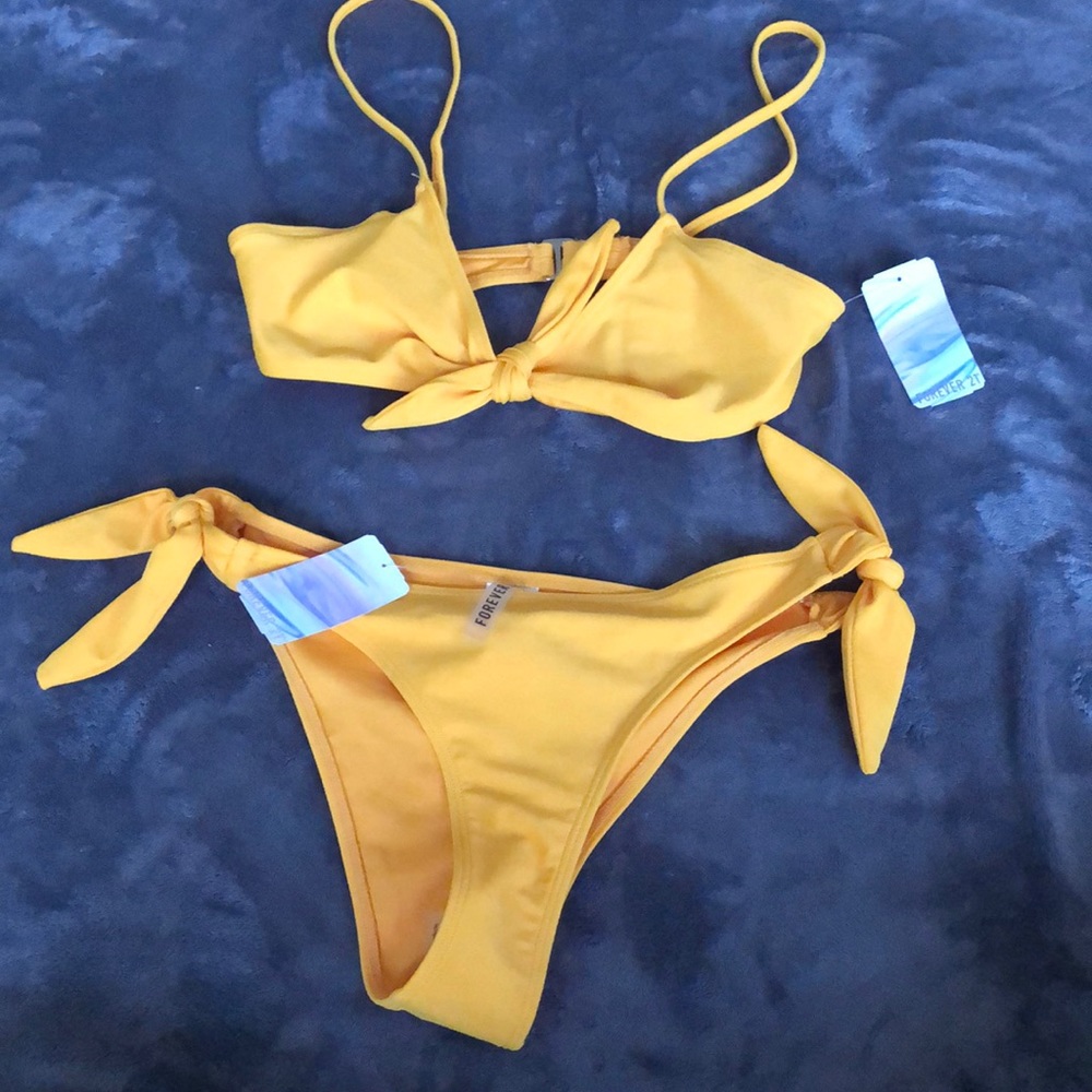 Yellow two piece bikini!